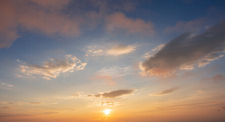 Beautiful colorful gradient sky sunset, Nature background