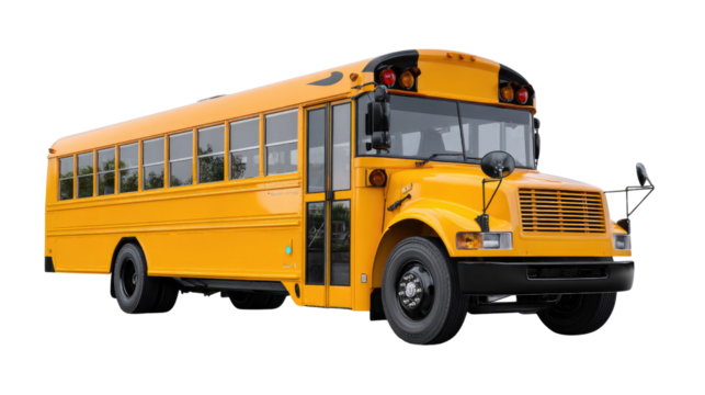 School Bus: A classic yellow school bus, a symbol of childhood and education. - Powered by Adobe