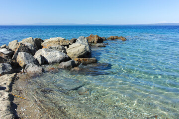 Kassandra coastline near Lagoon Beach, Chalkidiki, Greece