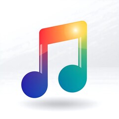 Vibrant music note graphic