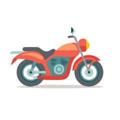 Fototapeta premium Classic cruiser motorcycle vector illustration in a modern flat design style