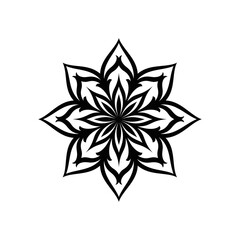 Creative minimal mandala silhouette vector with floral inspired clean line pattern