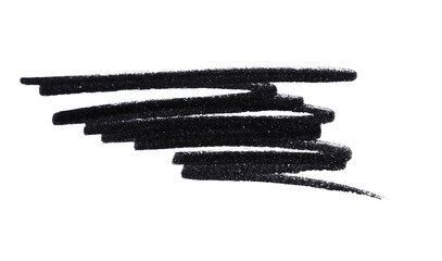 hand drawn black brush pen marker scribble isolated on white or transparent png