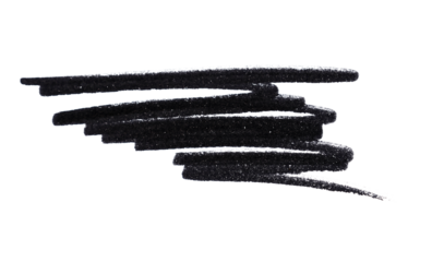 hand drawn black brush pen marker scribble isolated on white or transparent png