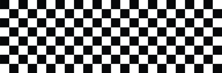 Classic seamless checkerboard pattern in black and white floor tile style