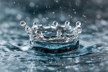 Water droplet crown splash