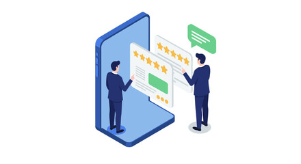 Customer feedback management with 3d isometric user interface for business improvement