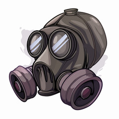 gas mask isolated on white