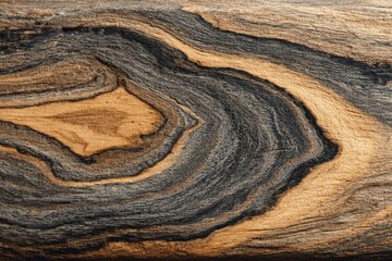 Intricate wood grain pattern, dark and light tones