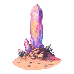 Gemstone isolated on white 