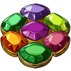 Illustration of a gemstone 