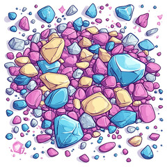 Gemstone a white background 