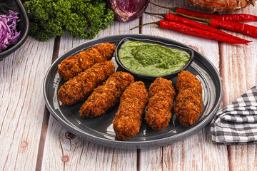 Indian minced meat kebab kofta