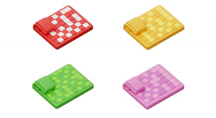 Colorful geometric pattern design elements