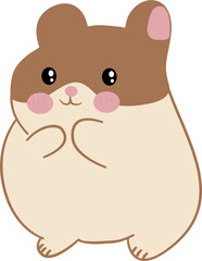 Cute hamster vector illustration in cartoon style