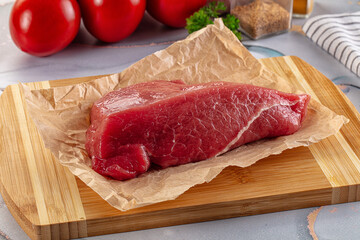 Raw beef meat fillet piece