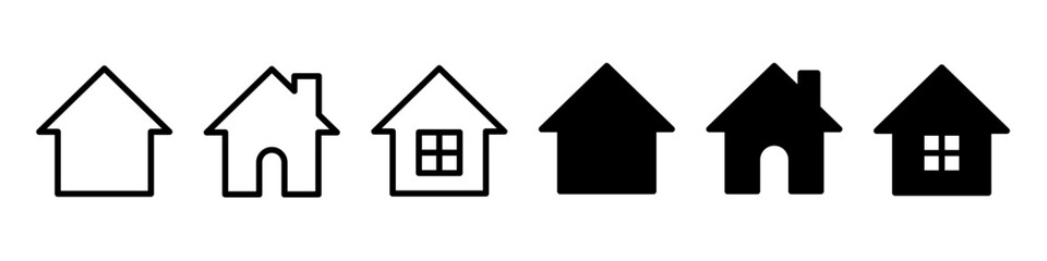 HOME・家のシンプルアイコンセット