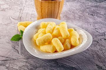 Golden crispy sweet corn sticks