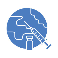 Vaccination color flat icon for digital and print projects.