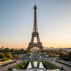 Naklejka premium Magnificent eiffel tower in paris france