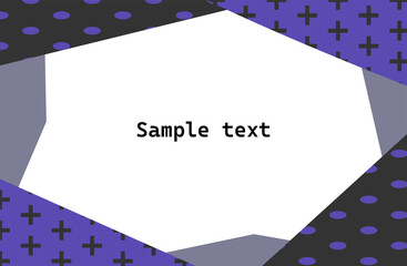 紫の幾何学模様のフレーム