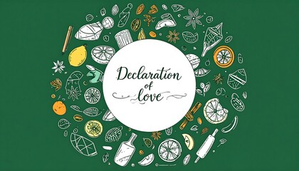 Citrus Fruit Spice Love Declaration Design