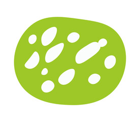 hand drawn abstract rock coral shape