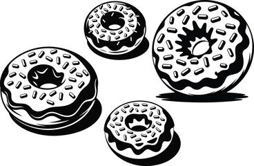 Delicious Donuts A Tasty Treat Illustration