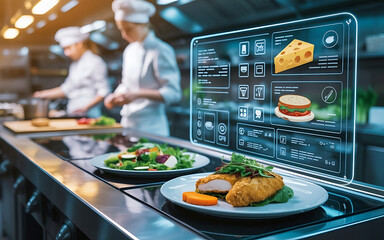 Ai kitchen management system for restaurant food preparation