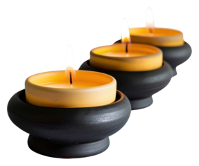 PNG Golden candles tradition yellow fire.