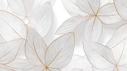 Elegant Gold And White Leaf Pattern Background Design