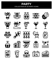 Party Icon Collection. 25 Unique Celebration Symbols