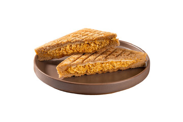 Chicken sandwich with brown bread on a Transparent PNG Background