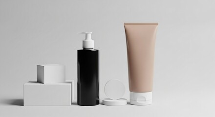 Minimalist skincare product mockup for branding, design, and product display