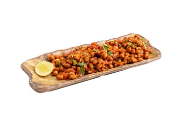 Masala Peanuts in a plate on a Transparent PNG Background