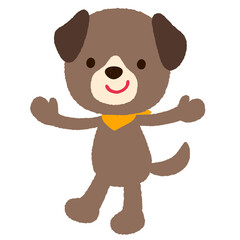 かわいいイヌのキャラクター　ポップ