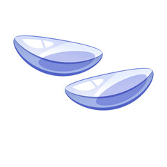 Contact lenses vector isolated illustration