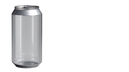 Soft Drink PET Can Mockup Packaging Design Isolated on White