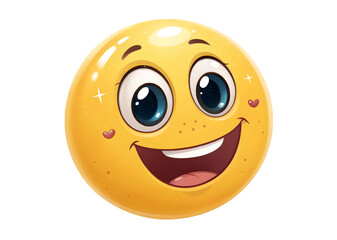 Fototapeta premium Happy smiley face isolated on white background