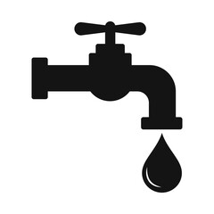 water tap flat vector icon