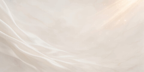 Light, crumpled white silk fabric with a soft, textured surface