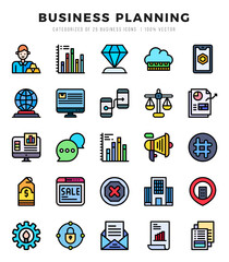 Business Planning icons set for website and mobile site and apps.