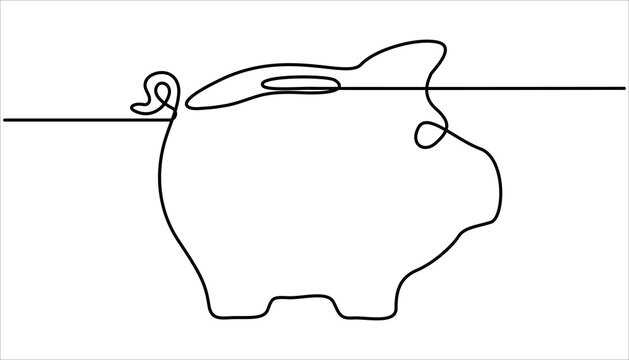 pig line drawing