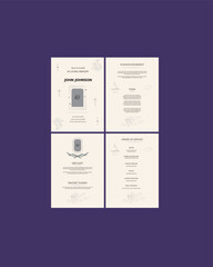 Funeral Program Memorial Service Obituary Layout