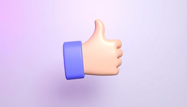 3D thumb up - Powered by Adobe