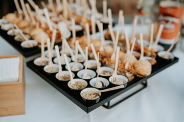 Des hors d'oeuvre servit pour le vin d'honneur d'un mariage par le traiteur