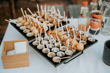 Des hors d'oeuvre servit pour le vin d'honneur d'un mariage par le traiteur