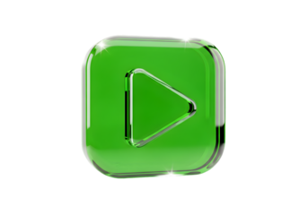 Vibrant green play button icon perfect for web design, apps, and modern multimedia projects