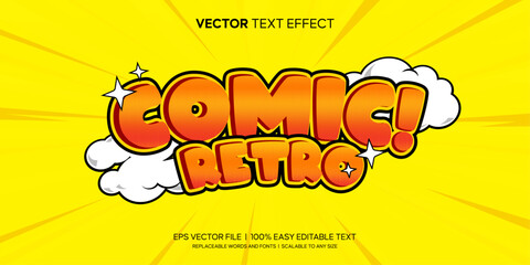 comic retro funny editable text effect