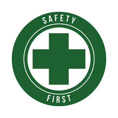 Safety first symbol icon